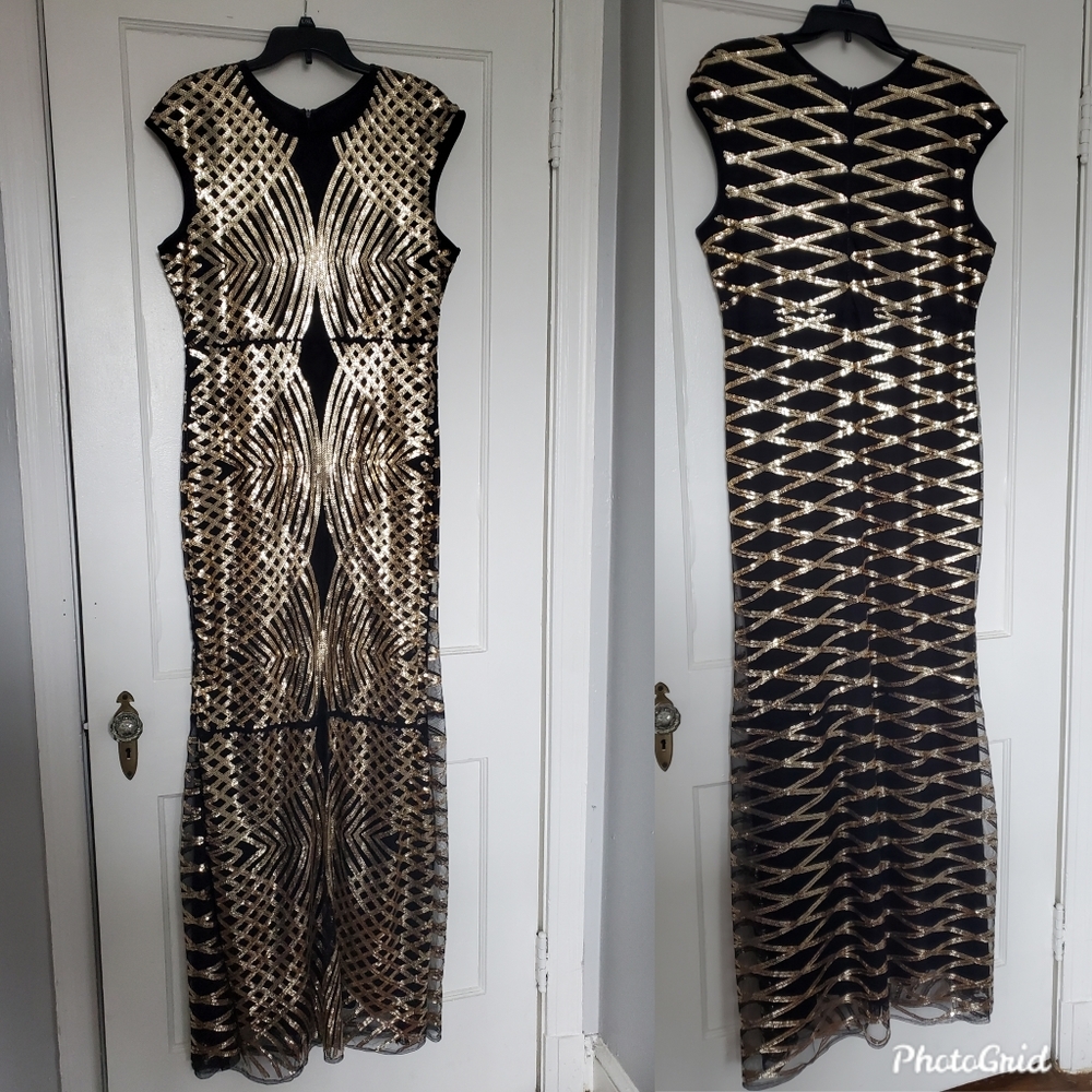 Gold and Black Formal Dress